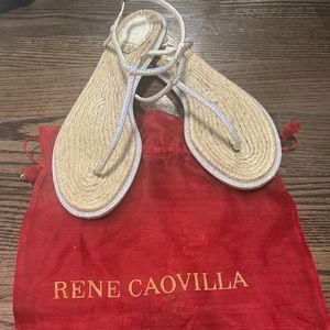 Rene Caovilla Embellished Diana Sandals Size 40